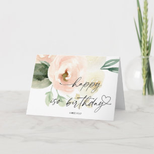 Happy Birthday Socially Distant Coronavirus Blush Karte