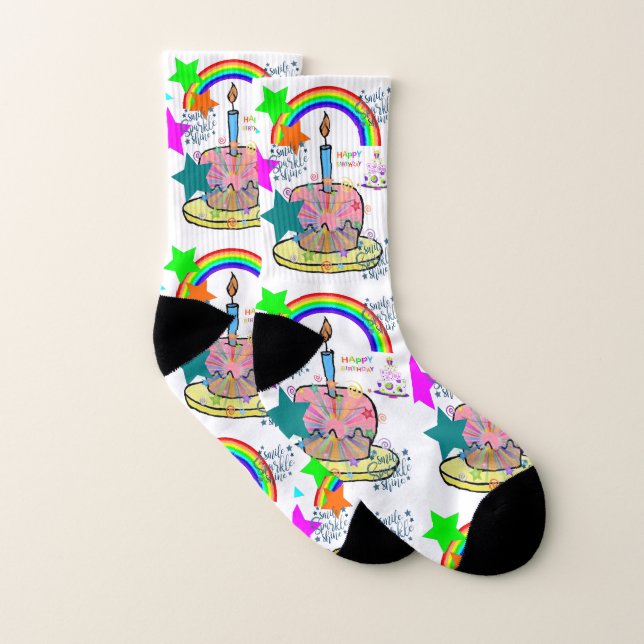 Happy Birthday Socks - Männer und Frauen Socken (Paar)