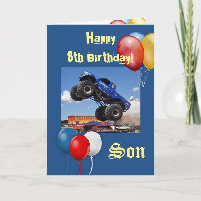 Happy Birthday Son 4X4 Truck Segings Faith Karte (Vorderseite)