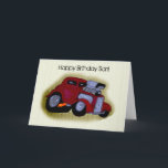 Happy Birthday Son Car Gruß Karte<br><div class="desc">Eine Karikatur eines Willy's von 1939. Ideal für einen Sohn,  der alte Autos Liebe.</div>