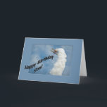 Happy Birthday Son Flugzeug Flug nach oben Karte<br><div class="desc">Grußkarte zum Geburtstag des Son-Flugzeugs</div>