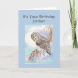 Happy Birthday Son, Great Gray Owl, Bird Card Karte<br><div class="desc">Happy Birthday Son,  Passen Sie dies mit seinem Namen Great Gray Owl,  Bird.</div>