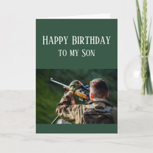 Happy Birthday Son Hunting Camouflage Card Karte