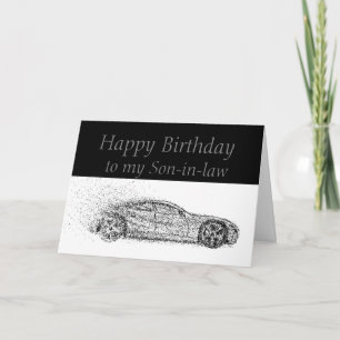 Happy Birthday Son-in-law Classic Cars Vehicles Karte