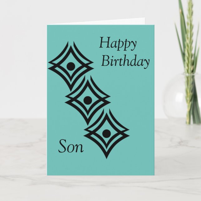 Happy Birthday Son Karte (Vorderseite)