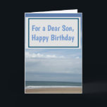 Happy Birthday Son Ocean Szene großen Himmel Karte<br><div class="desc">Herzlichen Glückwunsch zum Geburtstag für den Sohn. Ozeanszene,  Himmel</div>