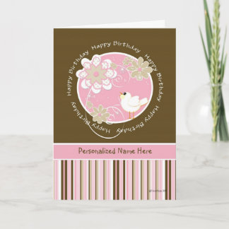 Happy Birthday Song Bird Template Karte