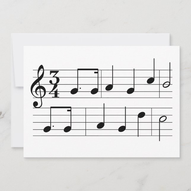 Happy Birthday Song Musiknotens Sheet Music Karte (Vorderseite)