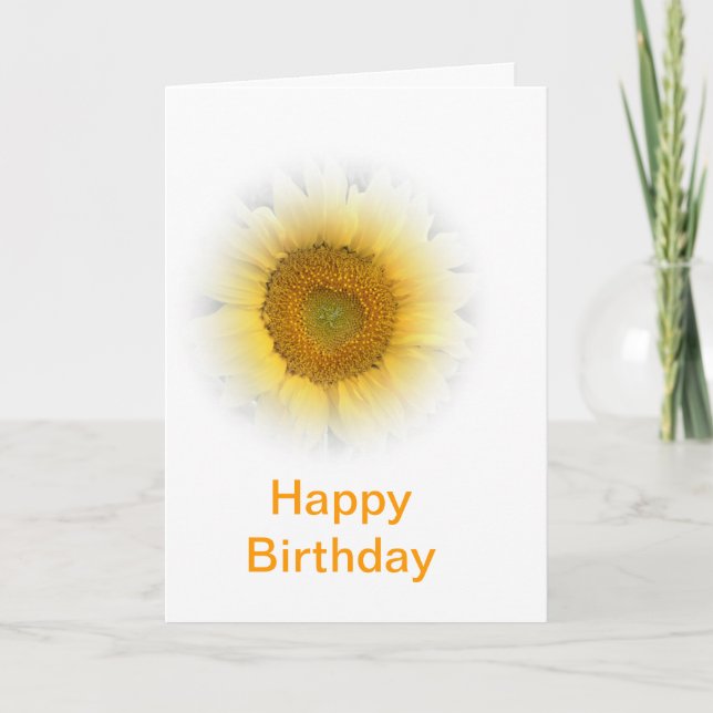 Happy Birthday Sonnenblume Karte (Vorderseite)