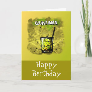 Happy Birthday Spaß - Caipirinha Recipe Karte