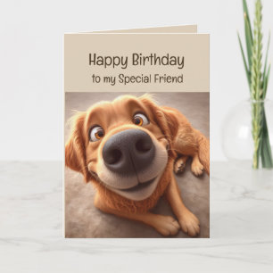 Happy Birthday Special Friend Spaß Alberner Hund Karte