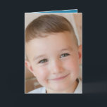 Happy Birthday Special Grandson Blue Foto Karte<br><div class="desc">Ersetzen Sie das Foto auf der Vorderseite. Fügen Sie Ihre Nachricht hinzu.
Herzlichen Glückwunsch zum Geburtstag.
Innenausstattung in Blau und Weiß.</div>