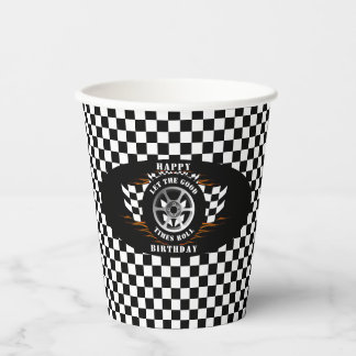 Happy Birthday Sports Car Racing Celebration Party Pappbecher