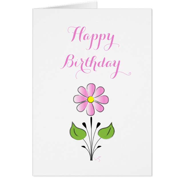 Happy Birthday Sprich es mit einer Blume Adorable (Vorne)