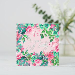 Happy Birthday Spring Summer Garden Bloral Blush Karte