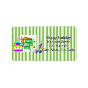 Happy Birthday St. Patrick's Day Address Label Adressaufkleber
