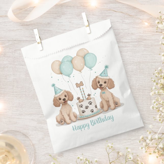 Happy Birthday Standard Poodle Hunde Geschenktütchen (Ausgeschnitten)