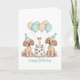 Happy Birthday Standard Poodle Hunde Karte