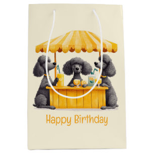 Happy Birthday Standard Poodle Hunde Lemonade Stan Mittlere Geschenktüte