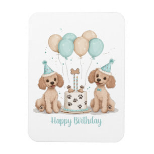 Happy Birthday Standard Poodle Hunde Magnet