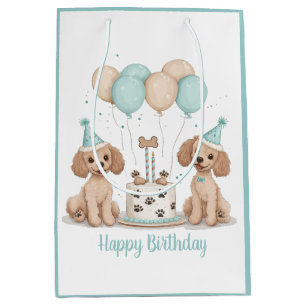 Happy Birthday Standard Poodle Hunde Mittlere Geschenktüte