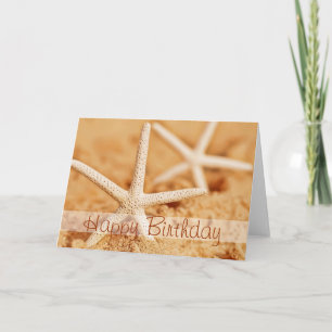 Happy Birthday Starfish Card Karte