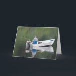 Happy Birthday Step-son Fishing Boat on Lake Karte<br><div class="desc">Happy Birthday Step-son Fishing Boat on Lake</div>