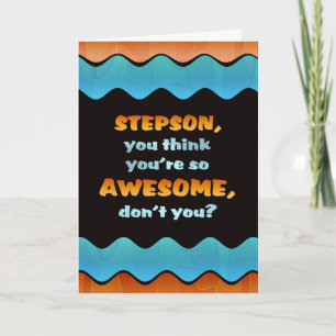 Happy Birthday Stepson Card /Awesome Stepson Card Karte