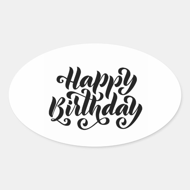 Happy Birthday Sticker (Vorderseite)