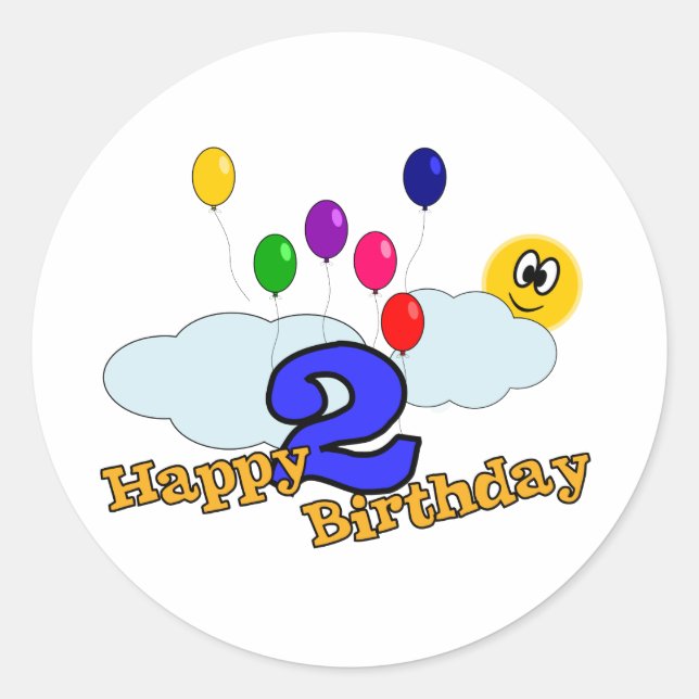 Happy Birthday Sticker (Vorderseite)