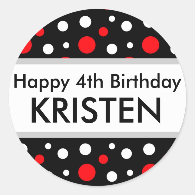 Happy Birthday Sticker (Vorderseite)