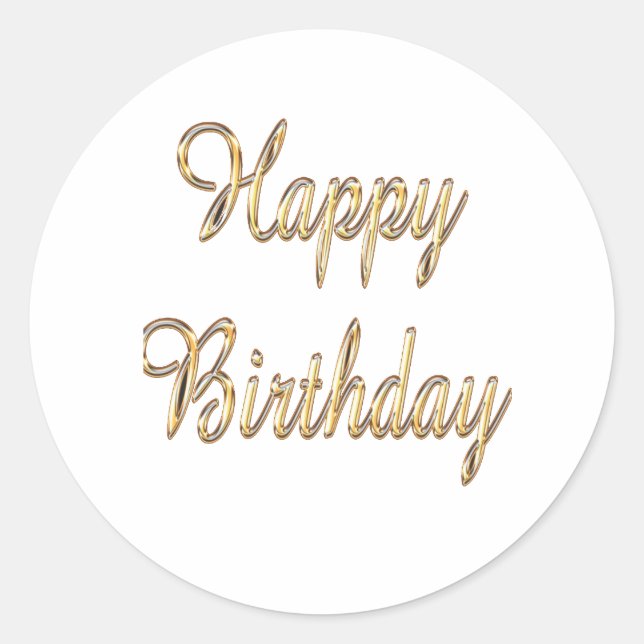 Happy Birthday Sticker (Vorderseite)