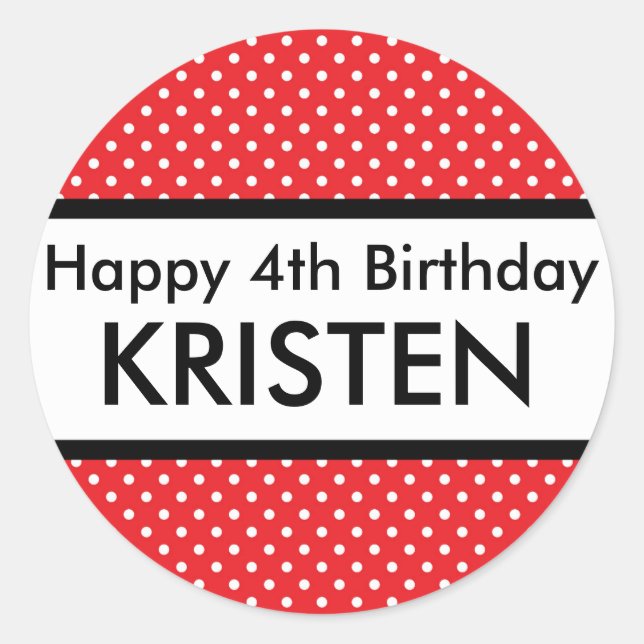 Happy Birthday Sticker (Vorderseite)