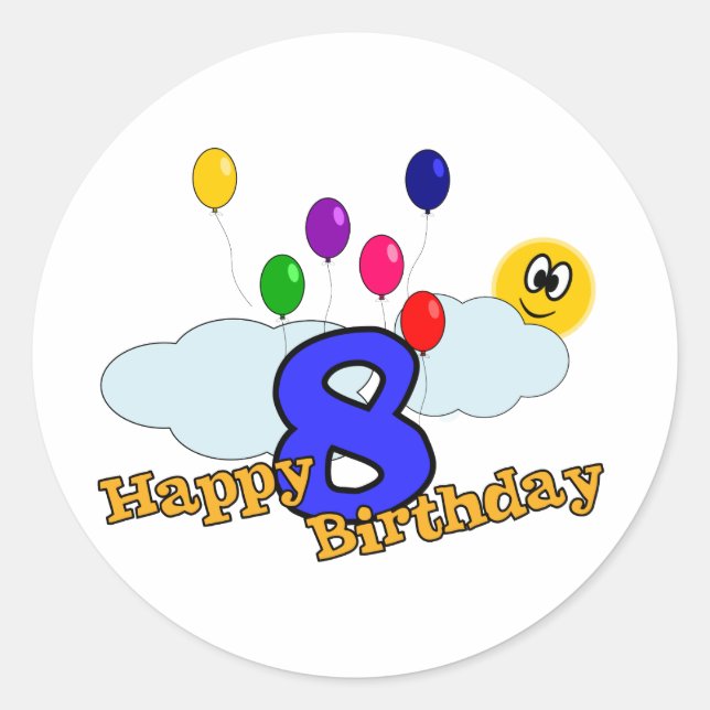 Happy Birthday Sticker (Vorderseite)