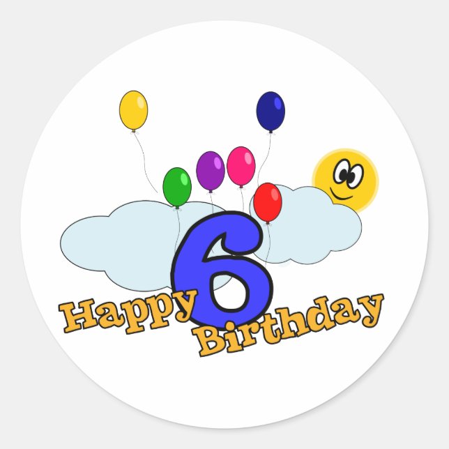 Happy Birthday Sticker (Vorderseite)