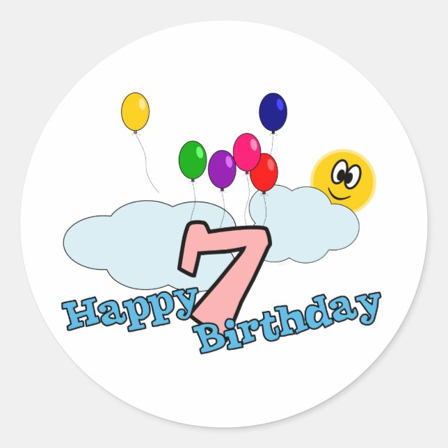 Happy Birthday Sticker (Vorderseite)