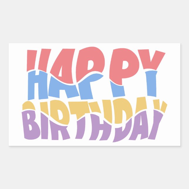 Happy Birthday Sticker (Vorderseite)