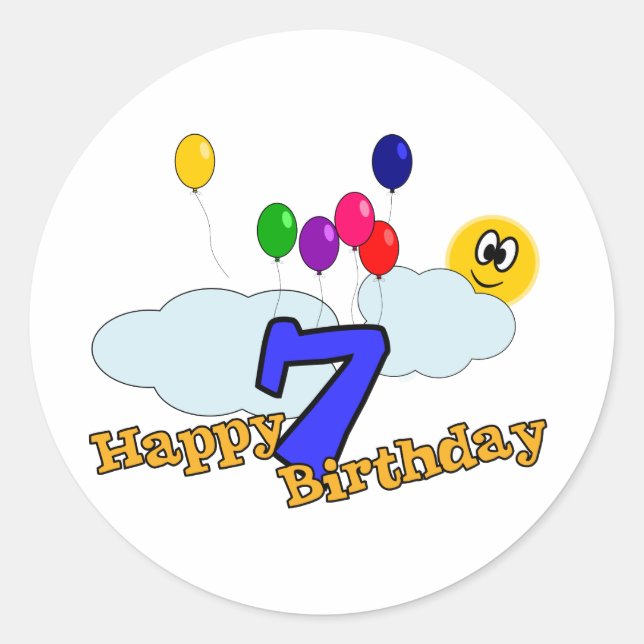 Happy Birthday Sticker (Vorderseite)