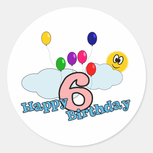 Happy Birthday Sticker (Vorderseite)