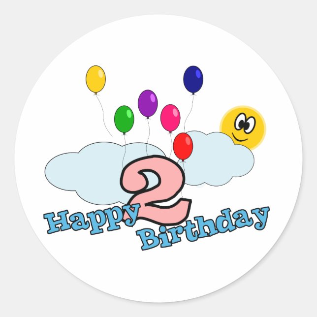 Happy Birthday Sticker (Vorderseite)