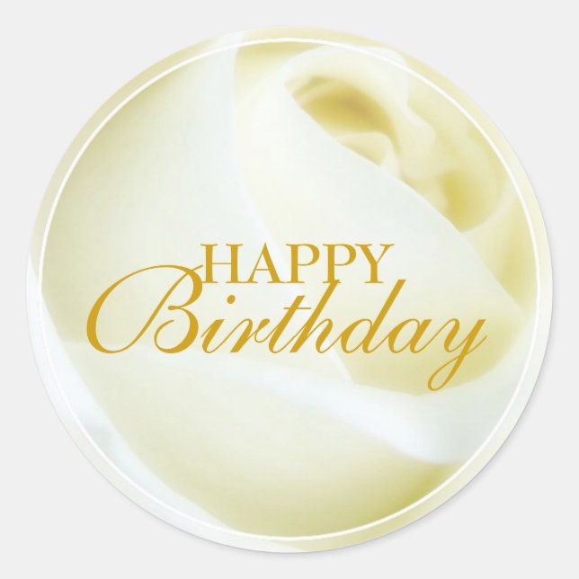 Happy Birthday Sticker (Vorderseite)