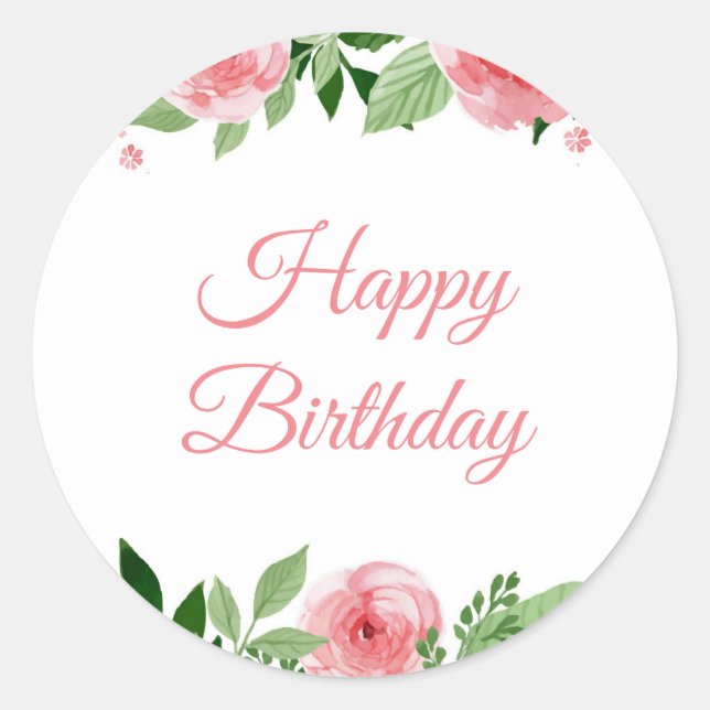 Happy Birthday Stickers (Vorderseite)