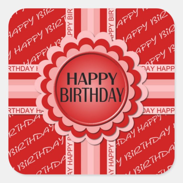 Happy Birthday Stickers (Vorderseite)