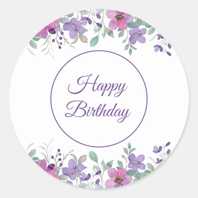 Happy Birthday Stickers (Vorderseite)