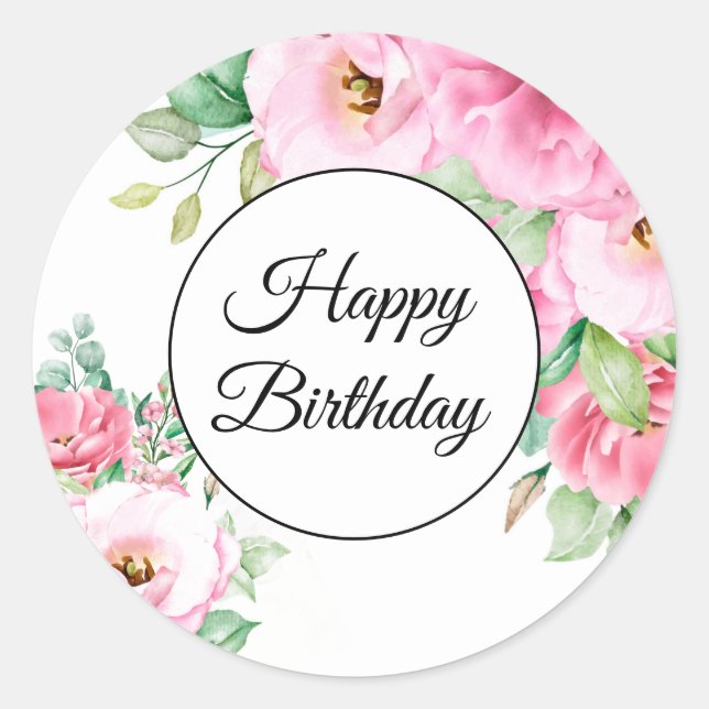 Happy Birthday Stickers (Vorderseite)