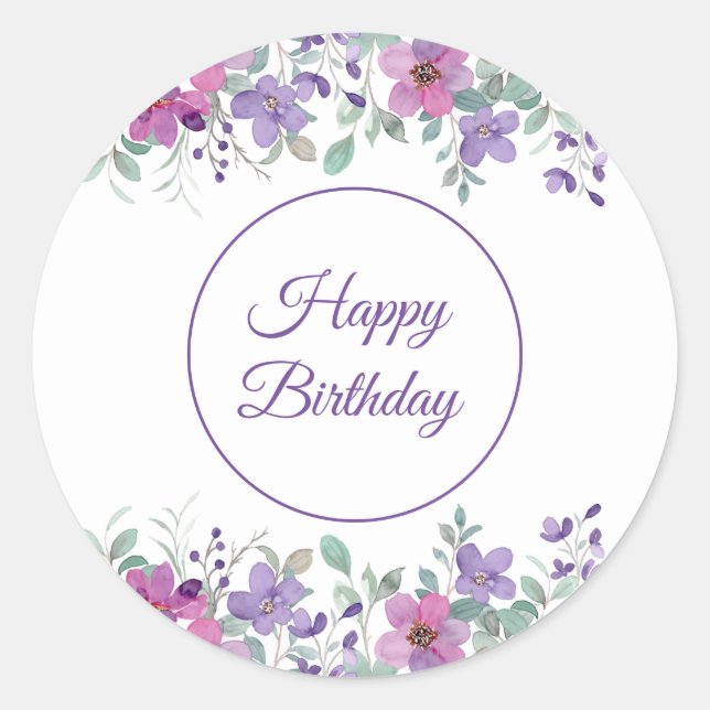 Happy Birthday Stickers (Vorderseite)