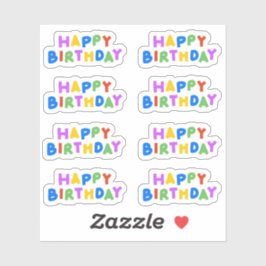 Happy Birthday Stickers Aufkleber