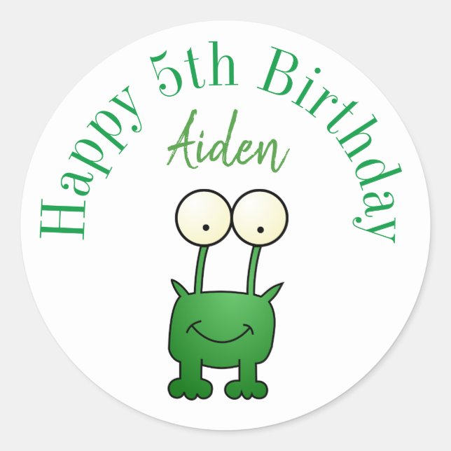 Happy birthday stickers personalized (Vorderseite)