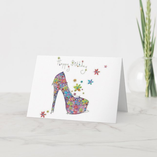 Happy Birthday Stiletto Card Karte (Vorderseite)