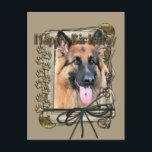 Happy Birthday - Stone Paws - German Shepherd Postkarte<br><div class="desc">What could say Happy Birthday better than this German Shepherd Dog helping you to celebrate! How would you enjoy a day with your friends and their fur faulpelz? Have hat 'n Tag und 'n Tag bei FREE Gift. Pick a date and an area at your home where I can set...</div>